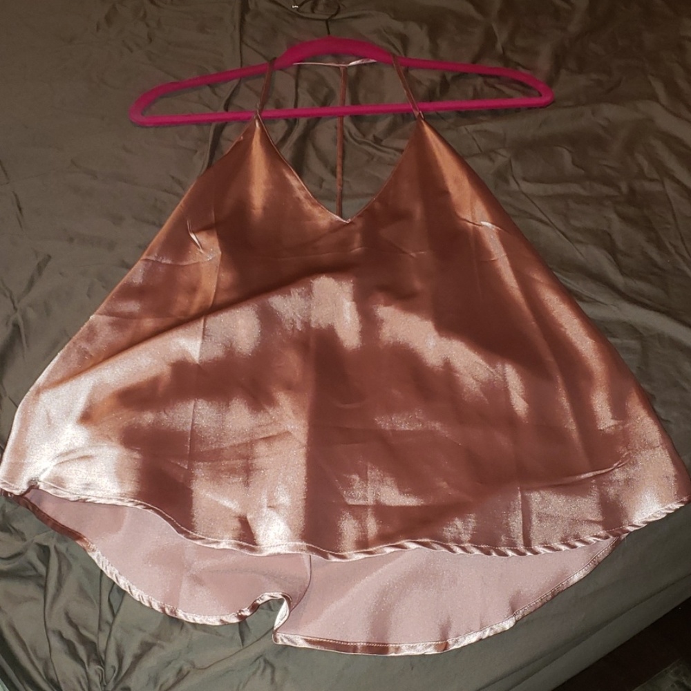 Rainbow Silk Halter Top (Love J)